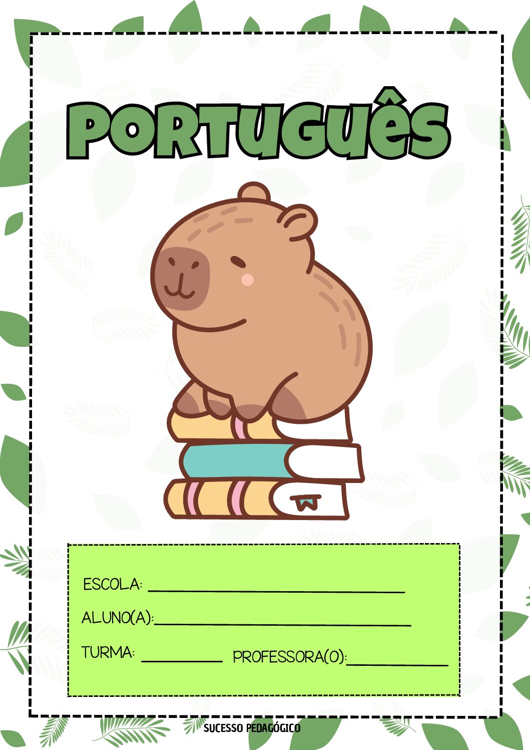 Capa de caderno capivara