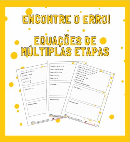 Encontre o Erro! Equações de Múltiplas Etapas
