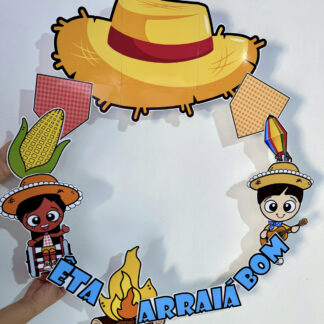 Decoração com bambolê para festa junina