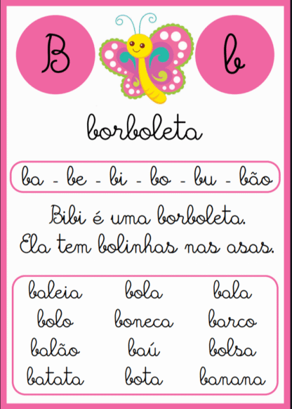Ficha de leitura cursiva