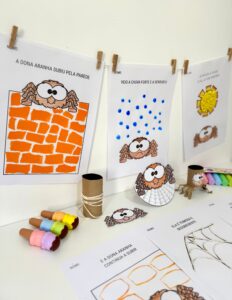 Kit de Atividades de Artes tema Dona Aranha