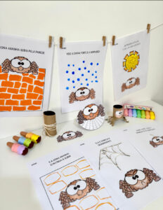 Kit de atividades de artes Dona Aranha