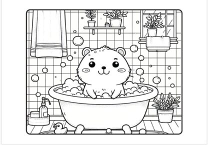 COLORIR CAPIVARA 52 PÁG - Imagem 2