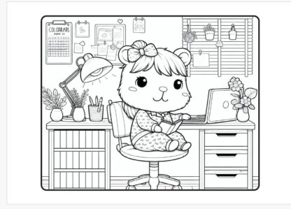 COLORIR CAPIVARA 52 PÁG - Imagem 3