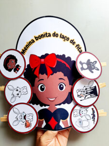 Luva menina bonita do laço de fita