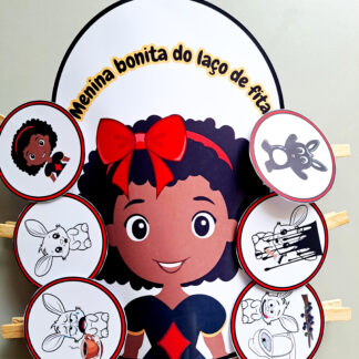 Luva menina bonita do laço de fita