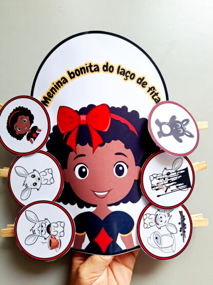 Luva menina bonita do laço de fita