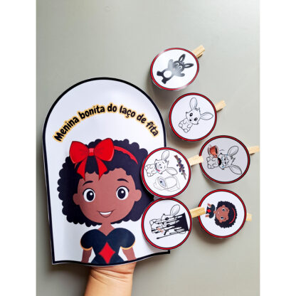 Luva menina bonita do laço de fita - Imagem 4