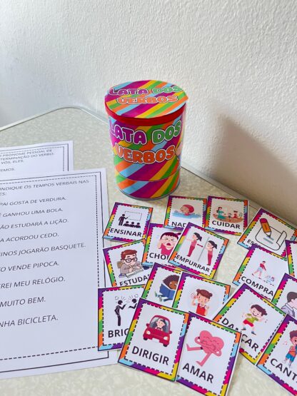 Lata dos Verbos – Cards + Atividades Imprimíveis para Ensino Lúdico - Imagem 3