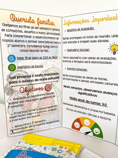 Folder Reunião de pais editável - Imagem 2