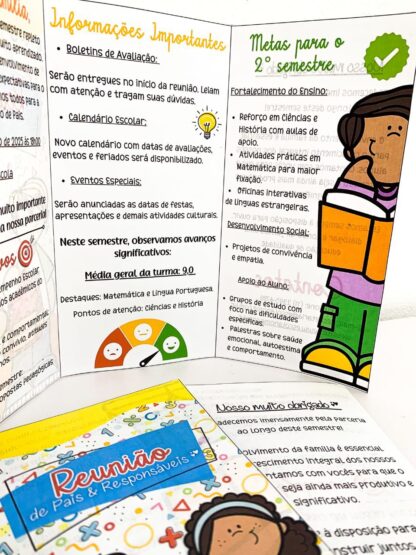 Folder Reunião de pais editável - Imagem 6