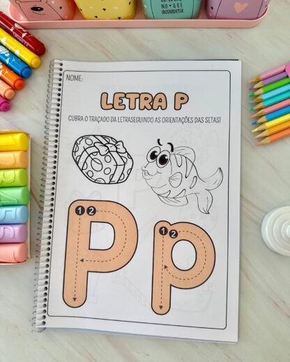 KIT COM 26 APOSTILAS DE ATIVIDADES PARA TRABALHAR AS LETRAS DO ALFABETO - Imagem 21