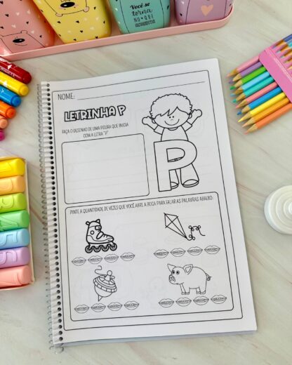 KIT COM 26 APOSTILAS DE ATIVIDADES PARA TRABALHAR AS LETRAS DO ALFABETO - Imagem 23