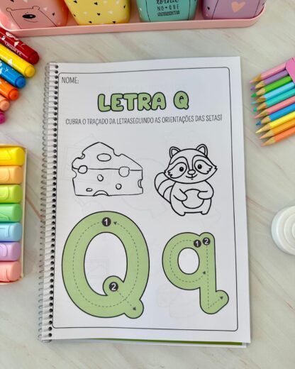 KIT COM 26 APOSTILAS DE ATIVIDADES PARA TRABALHAR AS LETRAS DO ALFABETO - Imagem 24