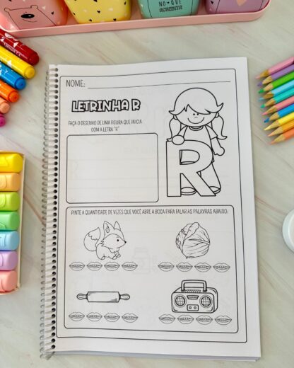 KIT COM 26 APOSTILAS DE ATIVIDADES PARA TRABALHAR AS LETRAS DO ALFABETO - Imagem 28