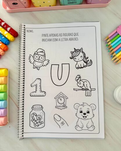 KIT COM 26 APOSTILAS DE ATIVIDADES PARA TRABALHAR AS LETRAS DO ALFABETO - Imagem 30