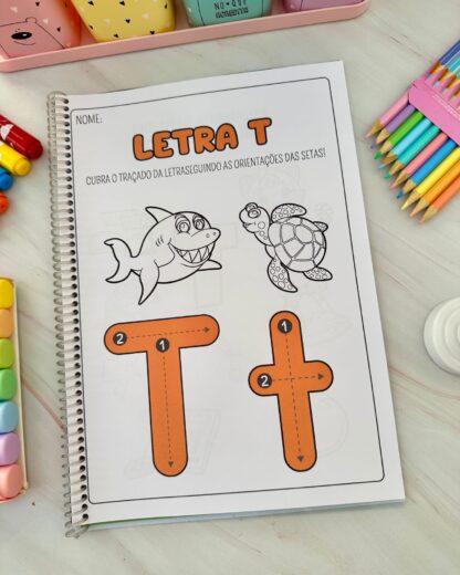 KIT COM 26 APOSTILAS DE ATIVIDADES PARA TRABALHAR AS LETRAS DO ALFABETO - Imagem 31