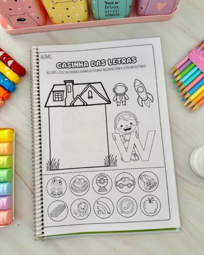 KIT COM 26 APOSTILAS DE ATIVIDADES PARA TRABALHAR AS LETRAS DO ALFABETO - Imagem 34