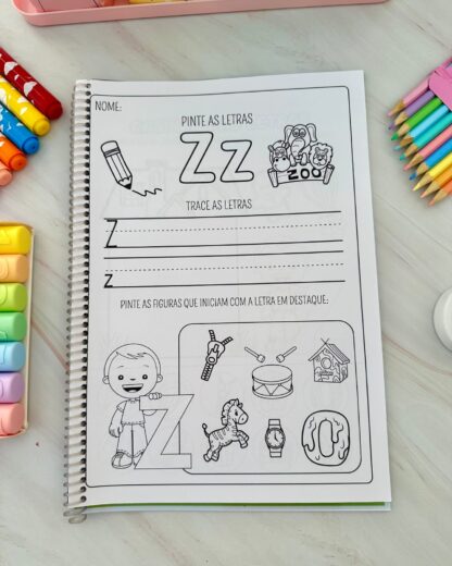 KIT COM 26 APOSTILAS DE ATIVIDADES PARA TRABALHAR AS LETRAS DO ALFABETO - Imagem 40