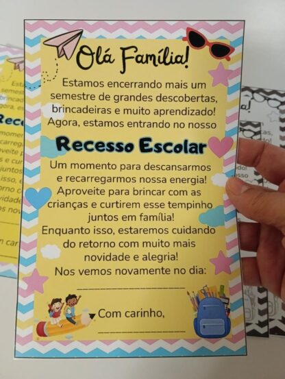 Cartão para recesso escolar - Imagem 2