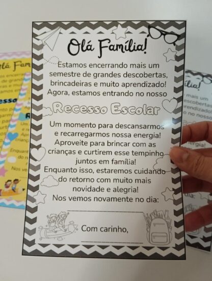 Cartão para recesso escolar - Imagem 3