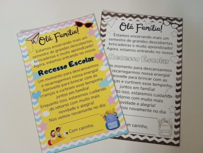 Cartão para recesso escolar - Imagem 6