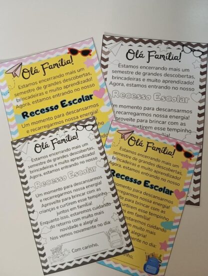 Cartão para recesso escolar - Imagem 7