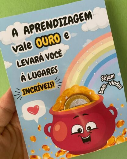 Cartão volta as aulas - A Aprendizagem vale ouro