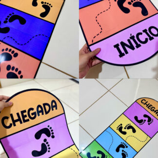 Tapete jogo das pegadas