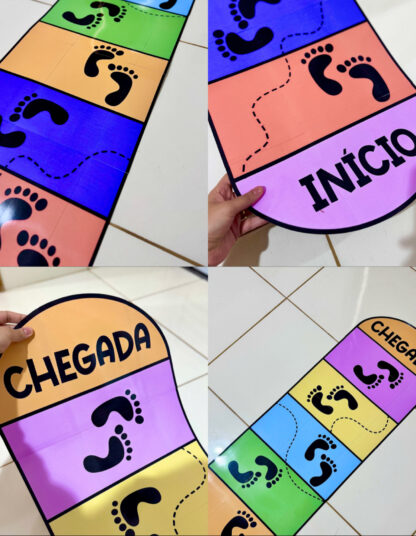 Tapete jogo das pegadas