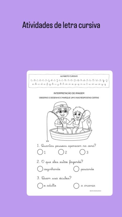 Atividades Letra Cursiva - Imagem 3