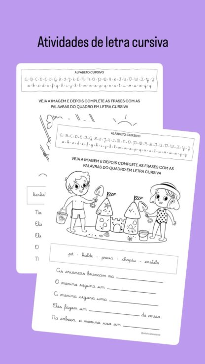 Atividades Letra Cursiva - Imagem 2