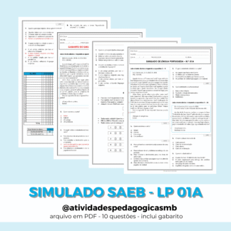 Simulado de Língua Portuguesa 01A - SAEB (PDF)