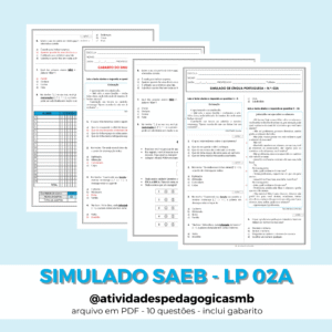 Simulado de Língua Portuguesa 02A – SAEB (PDF)
