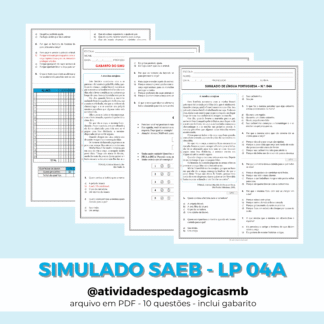 Simulado de Língua Portuguesa 04A - SAEB (PDF)