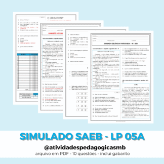 Simulado de Língua Portuguesa 05A - SAEB (PDF)