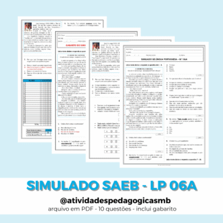 Simulado de Língua Portuguesa 06A - SAEB (PDF)