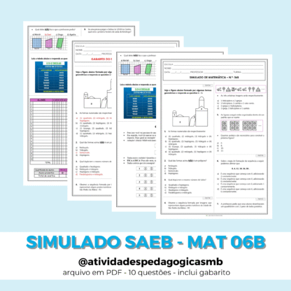 Simulado de Matemática 06B - SAEB (PDF)