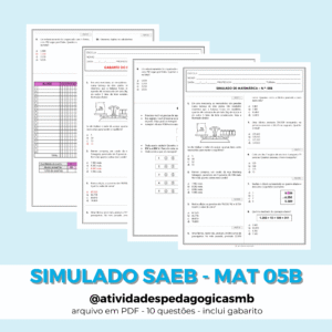 Simulado de Matemática 05B – SAEB (PDF)