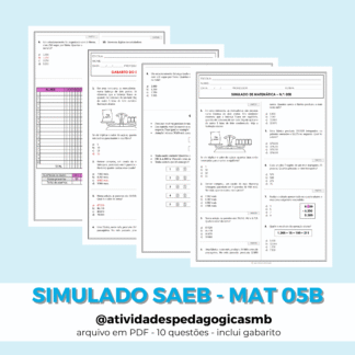 Simulado de Matemática 05B - SAEB (PDF)
