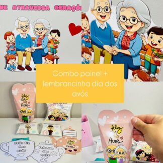 Combo Painel + Lembrancinhas Dia dos Avós