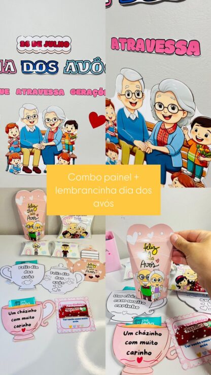 Combo Painel + Lembrancinhas Dia dos Avós