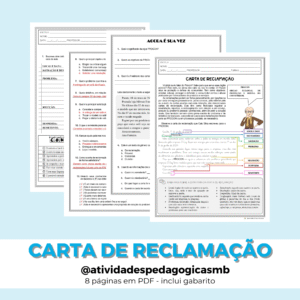 Gênero textual carta de reclamação + produção textual (PDF)