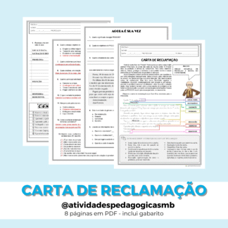 Gênero textual carta de reclamação + produção textual (PDF)