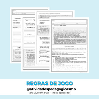Gênero textual regras de jogo + produção textual (PDF)