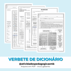 ATIVIDADE – Gênero textual verbete de dicionário (PDF)