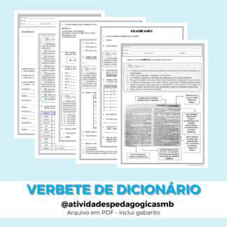ATIVIDADE - Gênero textual verbete de dicionário (PDF)
