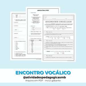 ATIVIDADE – encontro vocálico (PDF)