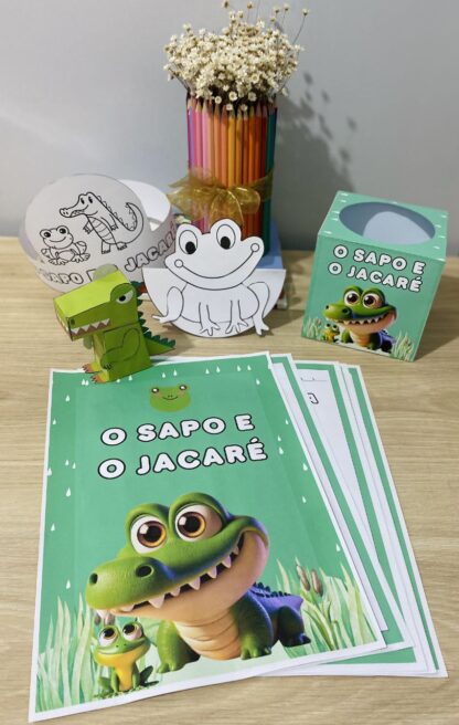 O Sapo e o Jacaré – História Infantil com Atividades Pedagógicas - Imagem 4