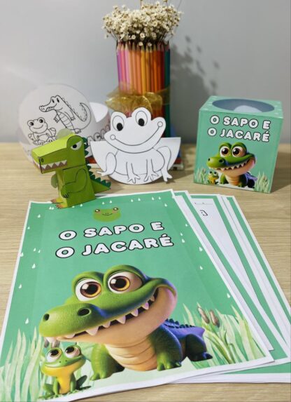 O Sapo e o Jacaré – História Infantil com Atividades Pedagógicas - Imagem 8